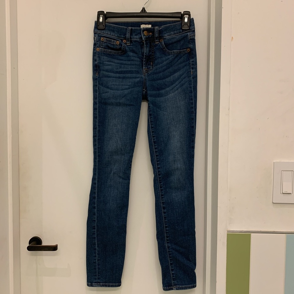 Dark blue straight leg jeans